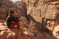 Bedouin above the Treasury / Images from Petra, Jordan in early November 2013